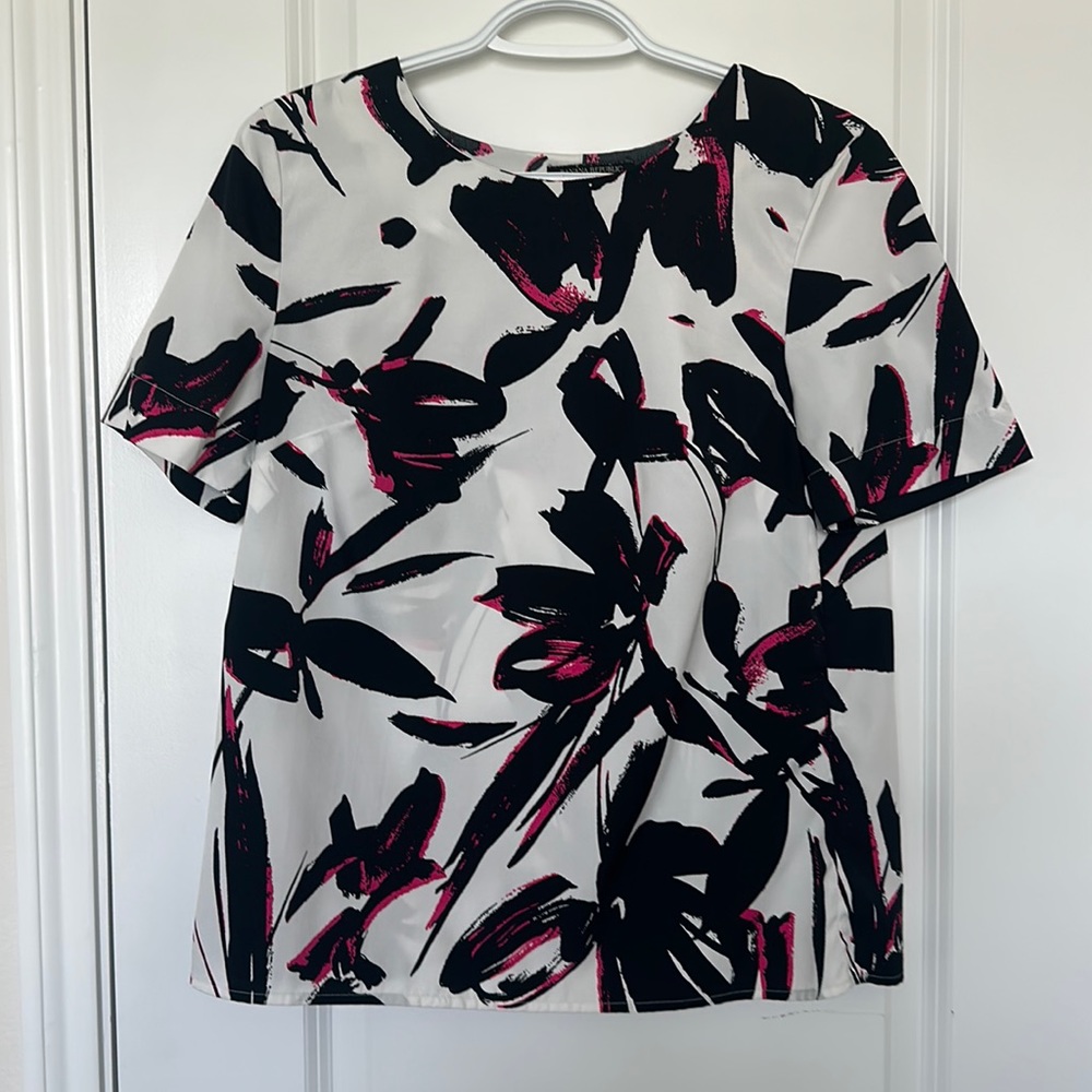 Open Back Flower Blouse